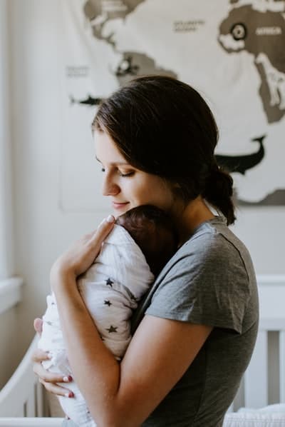 mother and a newborn from IVF