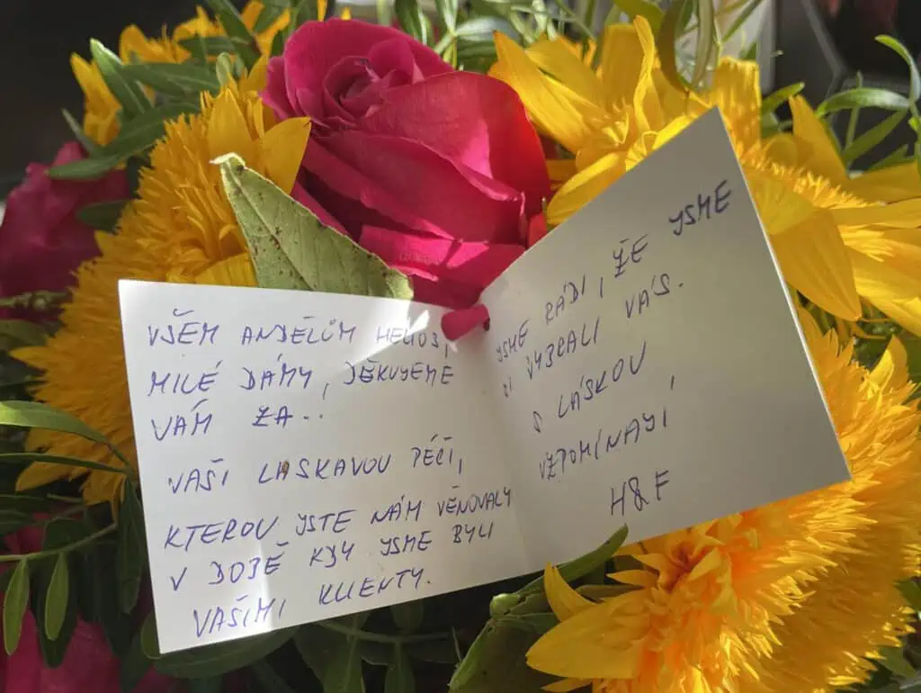 Dojemné překvapení 6 - Sanatorium Helios CZ poděkování klientů