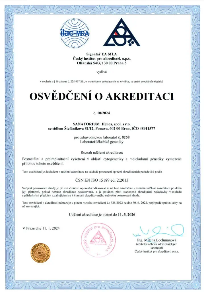 Certifikace a akreditace 6 - Sanatorium Helios CZ Akreditace LLG